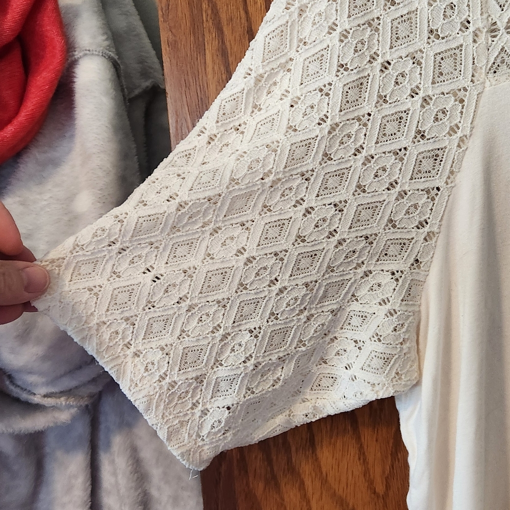 Super Cute, And Comfy Torrid White Lace Blouse - Picture 3 of 5